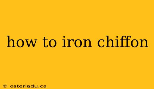 how to iron chiffon