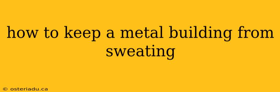 how to keep a metal building from sweating