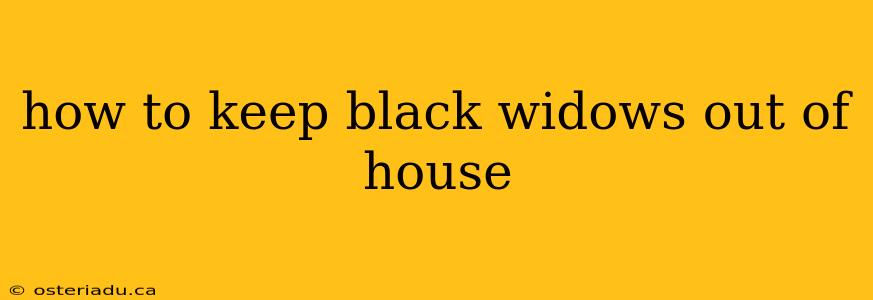 how to keep black widows out of house