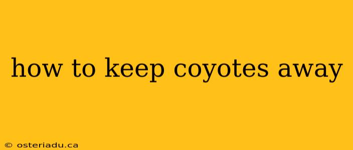 how to keep coyotes away