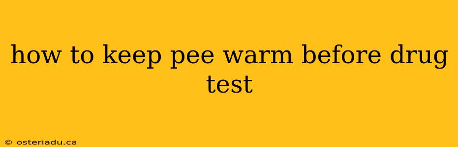 how to keep pee warm before drug test