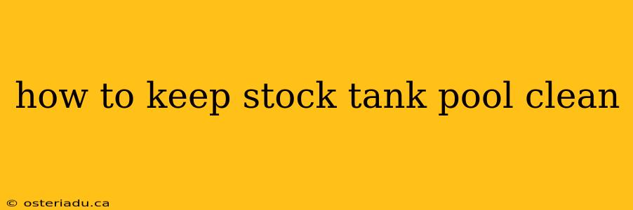 how to keep stock tank pool clean