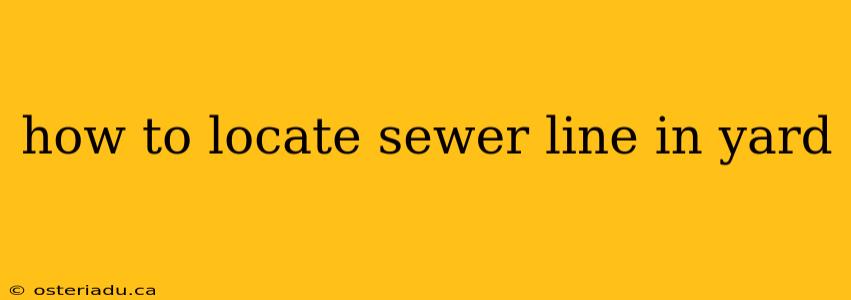 how to locate sewer line in yard