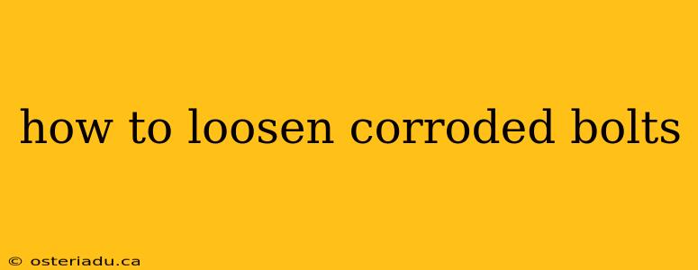 how to loosen corroded bolts