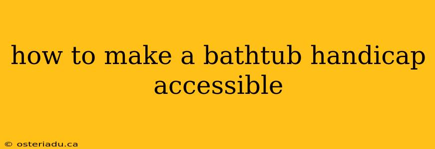 how to make a bathtub handicap accessible