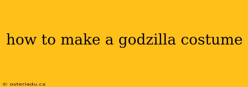 how to make a godzilla costume