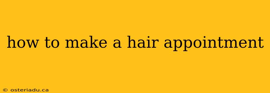 how to make a hair appointment