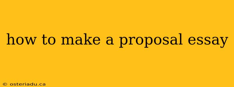 how to make a proposal essay