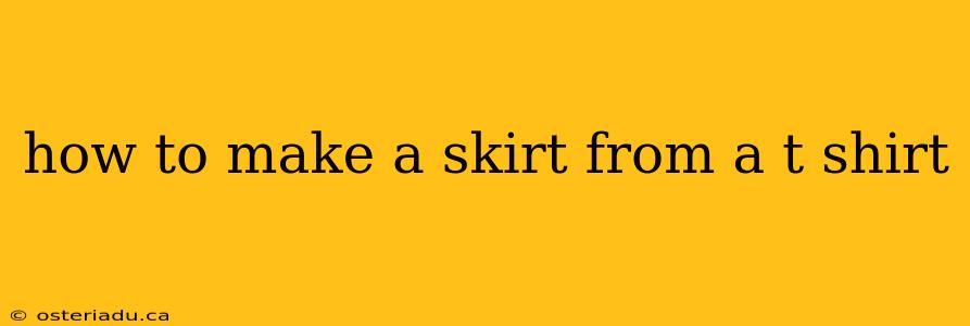 how to make a skirt from a t shirt