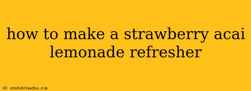 how to make a strawberry acai lemonade refresher