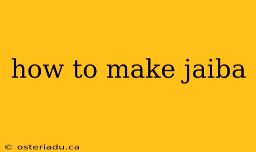 how to make jaiba