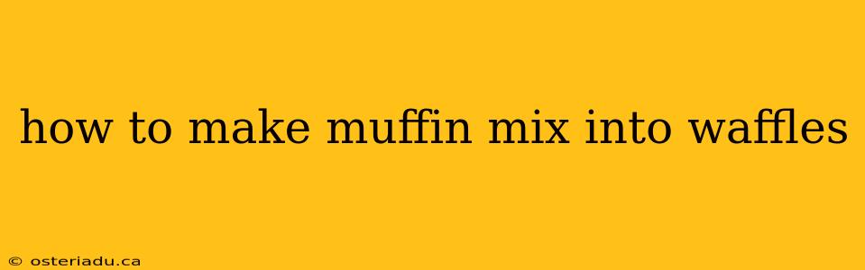 how to make muffin mix into waffles