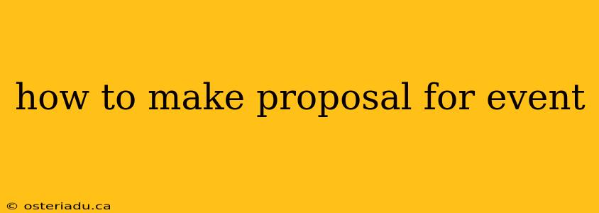 how to make proposal for event