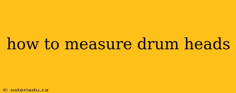 how to measure drum heads