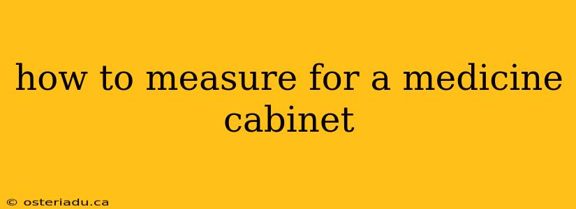 how to measure for a medicine cabinet