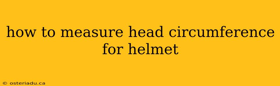 how to measure head circumference for helmet