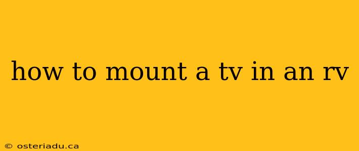 how to mount a tv in an rv