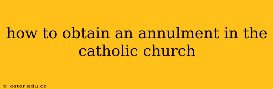 how to obtain an annulment in the catholic church