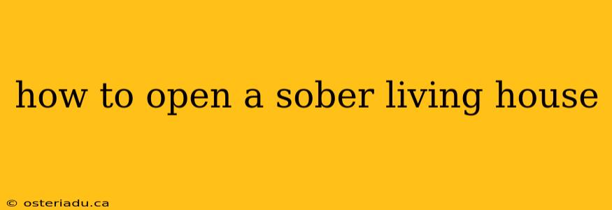 how to open a sober living house