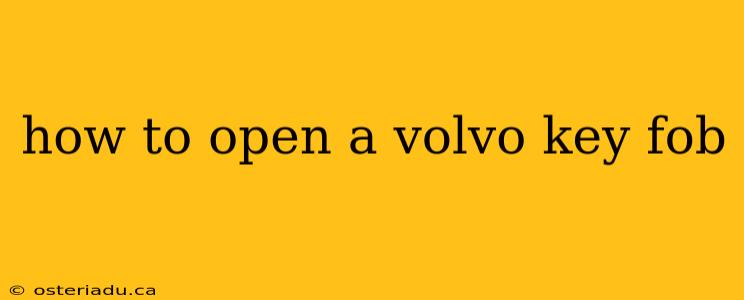 how to open a volvo key fob