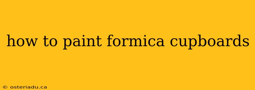 how to paint formica cupboards