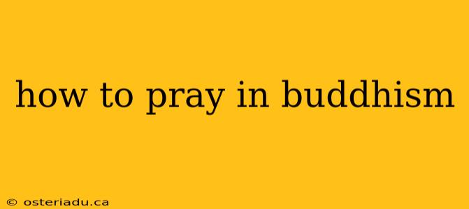 how to pray in buddhism