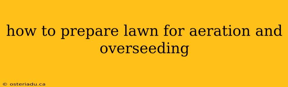 how to prepare lawn for aeration and overseeding