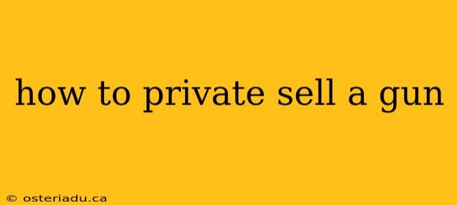 how to private sell a gun