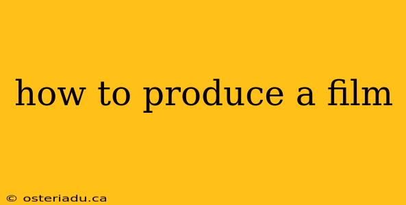 how to produce a film