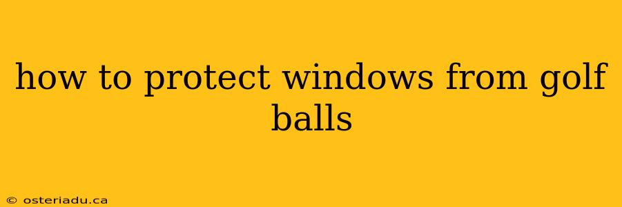 how to protect windows from golf balls