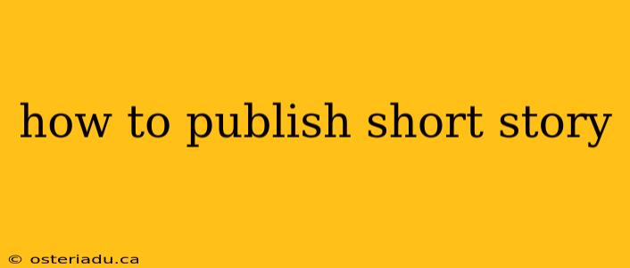 how to publish short story