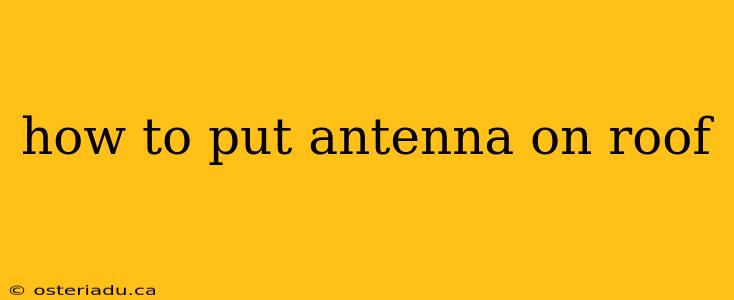 how to put antenna on roof