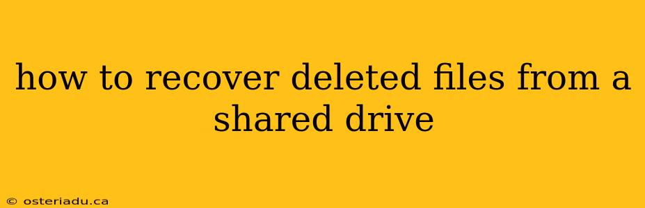 how to recover deleted files from a shared drive