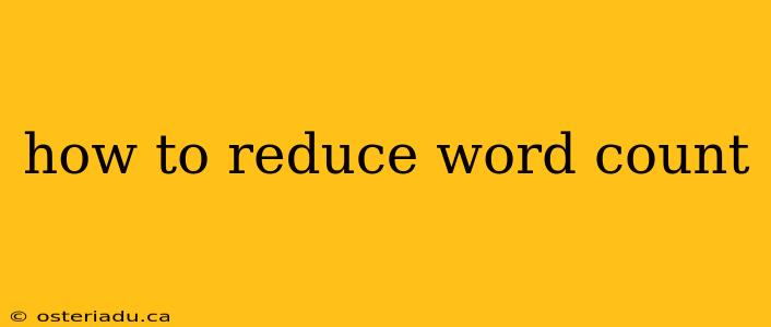 how to reduce word count