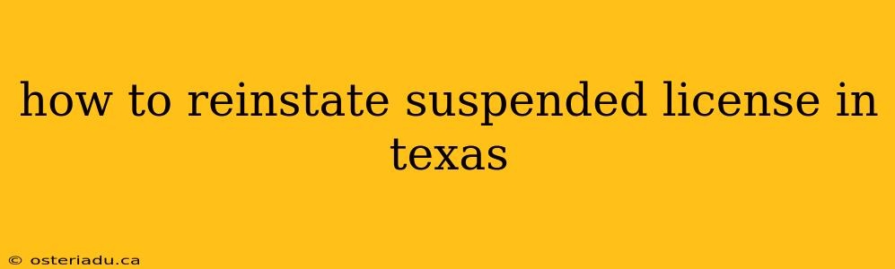 how to reinstate suspended license in texas