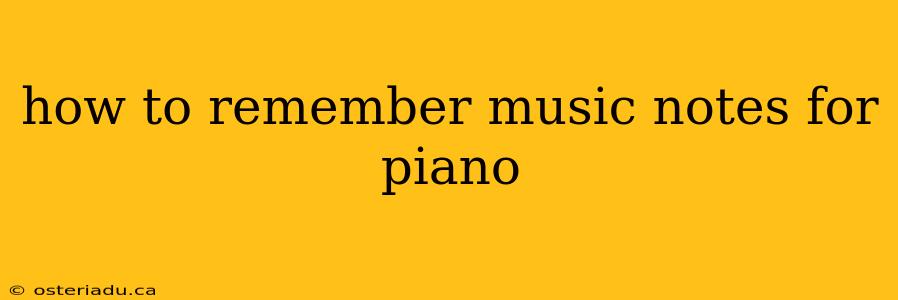 how to remember music notes for piano