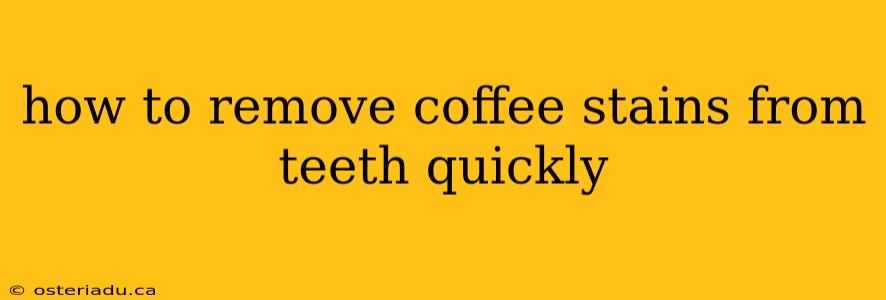 how to remove coffee stains from teeth quickly