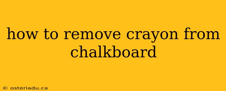 how to remove crayon from chalkboard