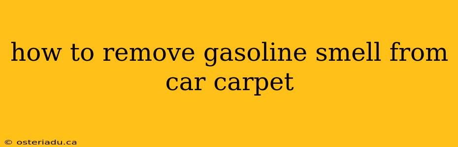 how to remove gasoline smell from car carpet