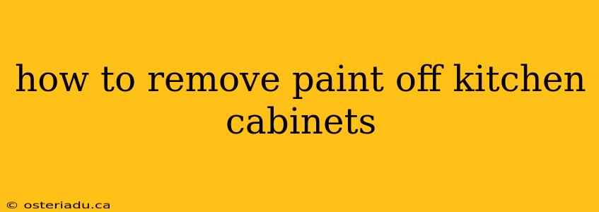 how to remove paint off kitchen cabinets