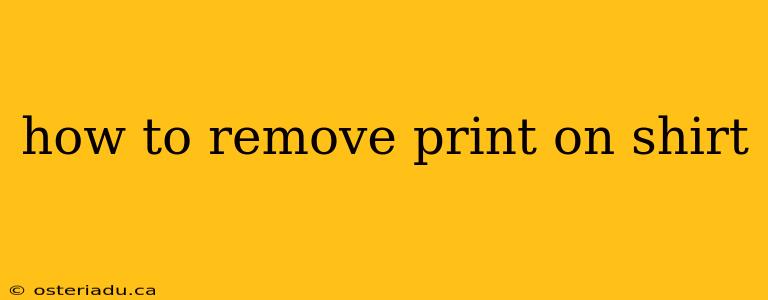 how to remove print on shirt