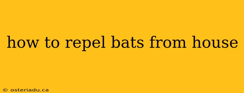 how to repel bats from house