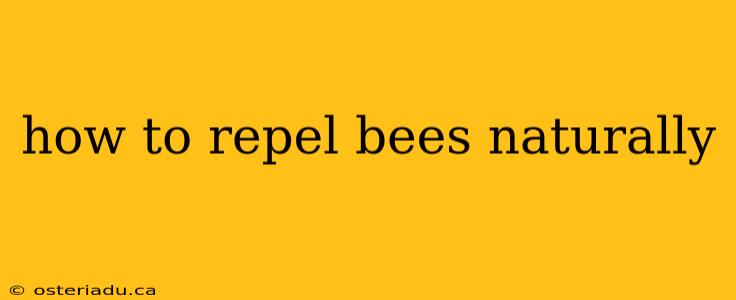 how to repel bees naturally