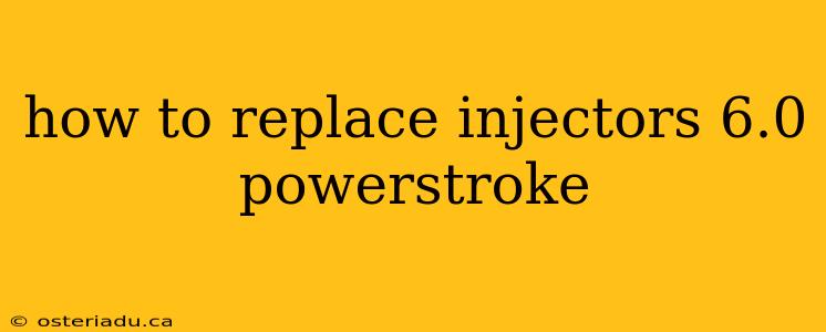 how to replace injectors 6.0 powerstroke