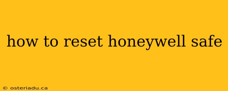 how to reset honeywell safe