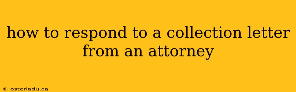 how to respond to a collection letter from an attorney