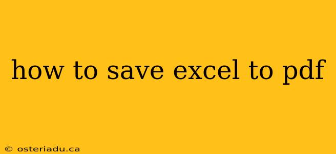 how to save excel to pdf