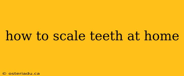 how to scale teeth at home