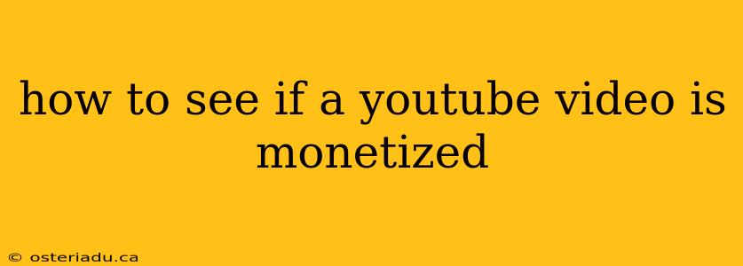 how to see if a youtube video is monetized