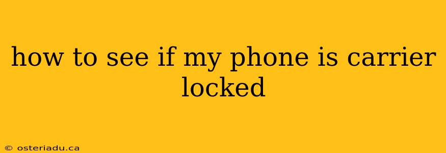 how to see if my phone is carrier locked